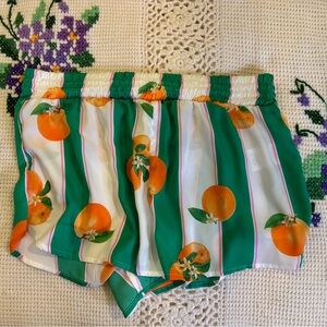 Comfy orange sleep shorts!
